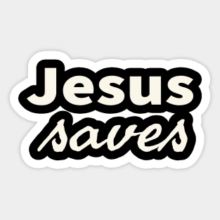 Jesus Saves Cool Inspirational Christian Sticker